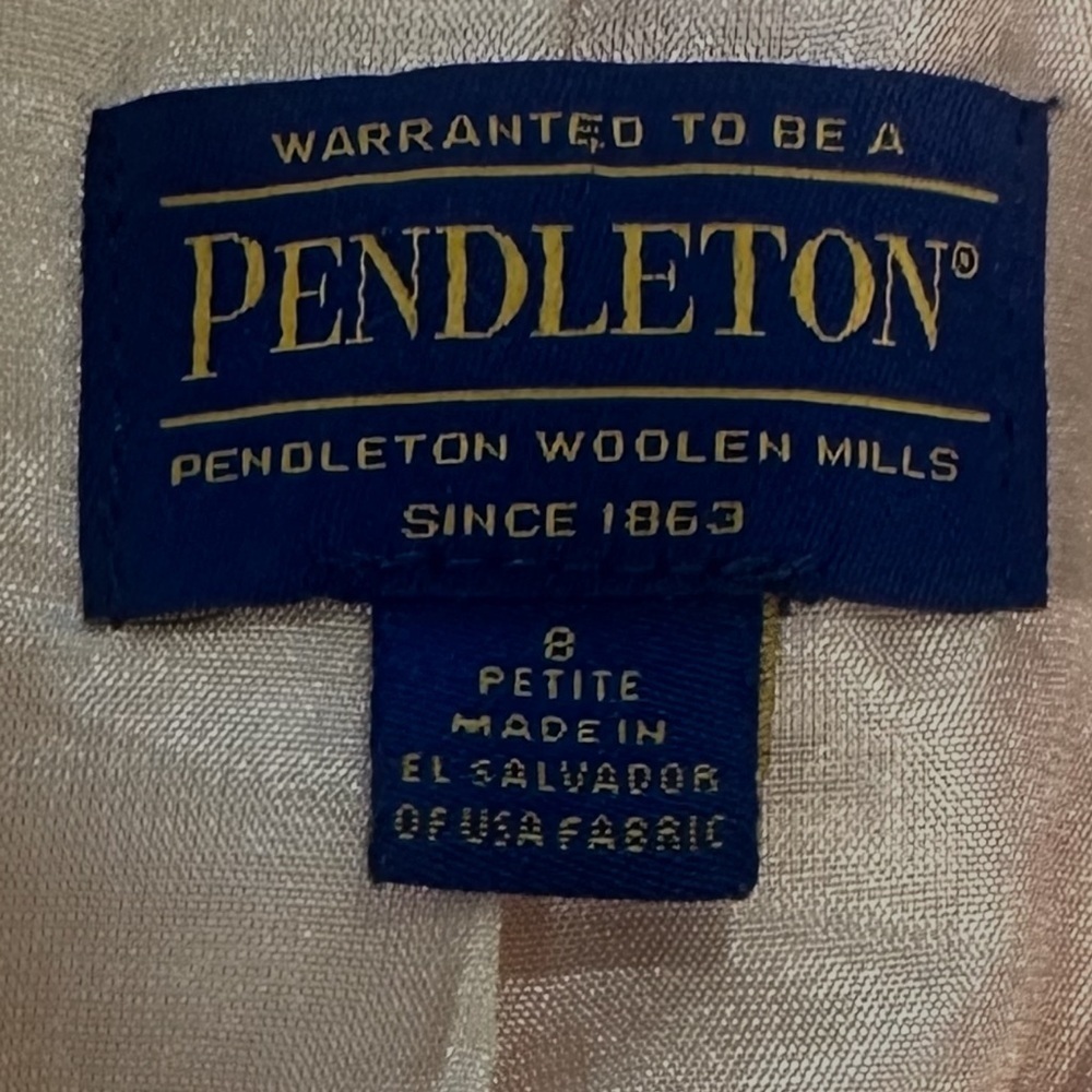 Pendleton Blazer Size 8 Petite Pink Notched Lapel Two Button Front Closure Lined - Picture 7 of 13